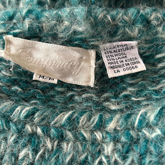 Vintage Wool Blend Conspiracy Sweater Size Medium Gorgeous Knit Pattern Korea - Picture 2 of 16